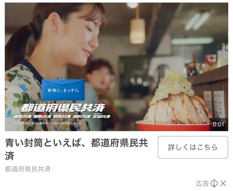 都道府県民共済　青い封筒といえば、都道府県民共済