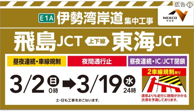 伊勢湾岸道集中工事