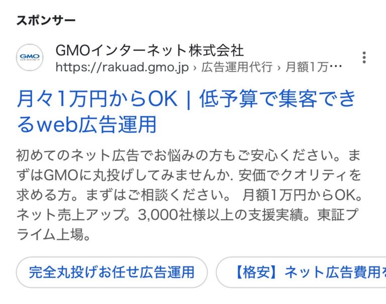【リスティング広告 代理店 北海道】GMOインターネットグループ