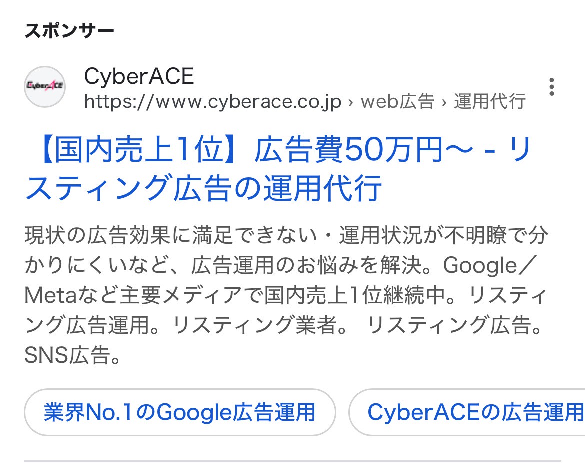 【リスティング広告 代理店 山梨】CyberACE